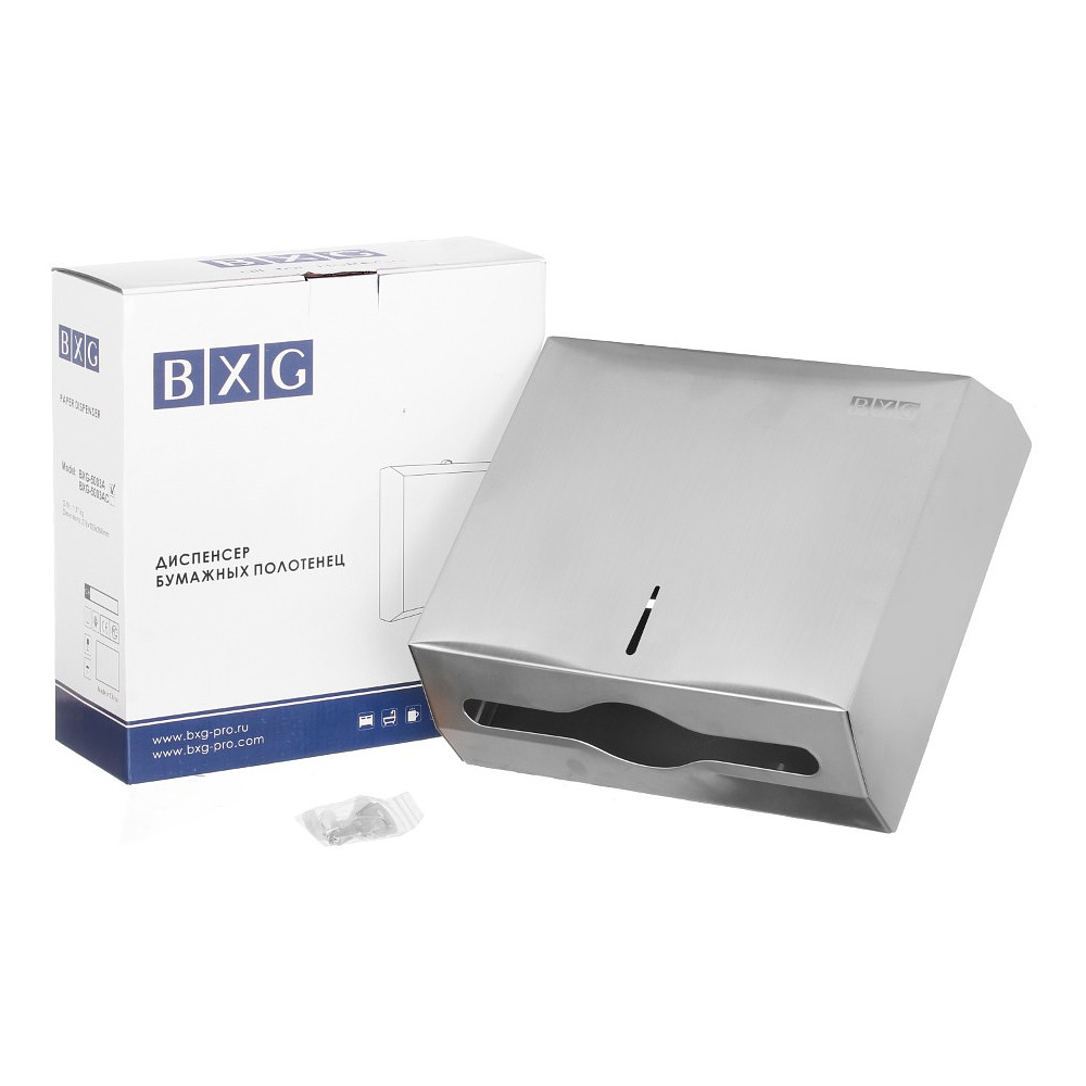 Диспенсер для полотенец листовых BXG-PD-5003А, металл, серебристый, матовый - 3