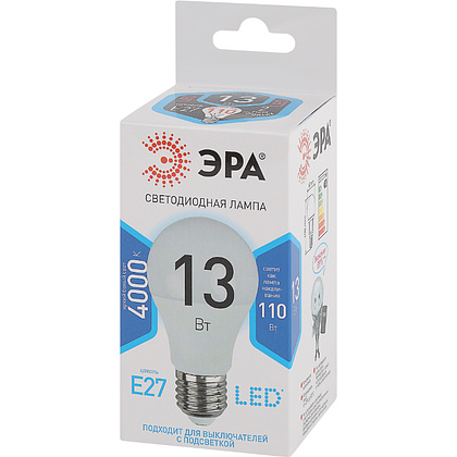 Лампа светодиодная Эра "LED A-60", 13 Вт, E27 - 3
