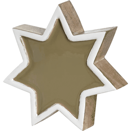Украшение декоративное "Звезда Candela", 17 см, белый, золотой
