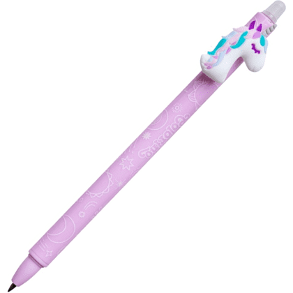 Ручка гелевая автоматическая Colorino "Unicorns пиши стирай", 0.5 мм, ассорти, стерж. cиний
