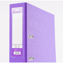 Папка-регистратор "Deli", А4, 75 мм, фиолетовый