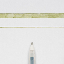 Ручка гелевая "Gelly Roll Glaze", 0.6 мм, прозрачный, стерж. темно-зеленый
