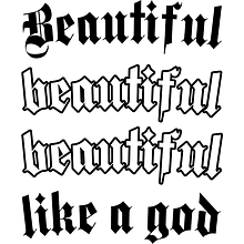 Костер для стаканов "Beautiful like god"