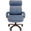 Кресло для руководителя "Chairman Home 505", велюр, пластик, голубой - 2