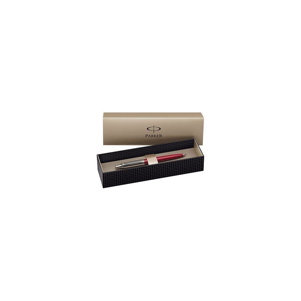 Ручка шариковая автоматическая "Parker Jotter Kensington Red CT", 0.7 мм, красный, серебристый, стерж. синий - 5