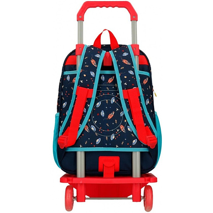 Рюкзак "Outer space" на колесиках, телескопическая ручка, разноцветный - 2