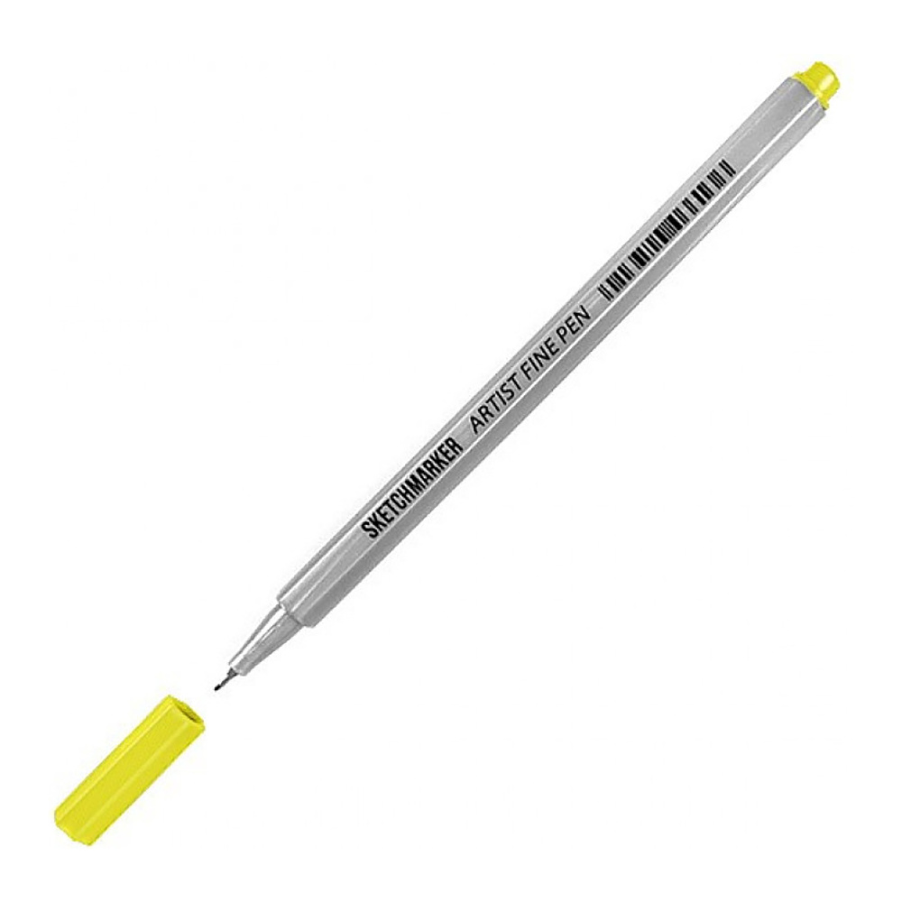 Ручка капиллярная "Sketchmarker", 0.4 мм, желтый флуоресцентный