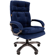 Кресло для руководителя "Chairman 442", ткань, пластик, синий