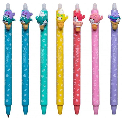 Ручка гелевая автоматическая Colorino "Candy Cats пиши стирай", 0.5 мм, ассорти, стерж. cиний