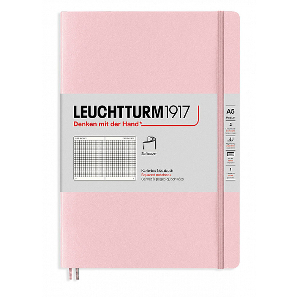 Блокнот "Leuchtturm1917. Classic", А5, 125 листов, клетка, пудровый - 2