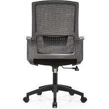 Кресло для персонала ANSA "818В", сетчатая ткань, пластик, черный