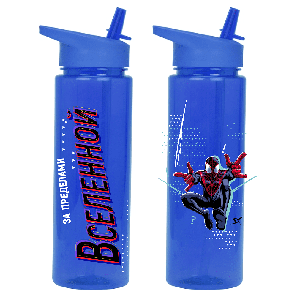 Бутылка для воды "Speedy. Человек-паук", 700 мл, прозрачный, синий