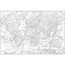 Раскраска-гигант "Карта мира"