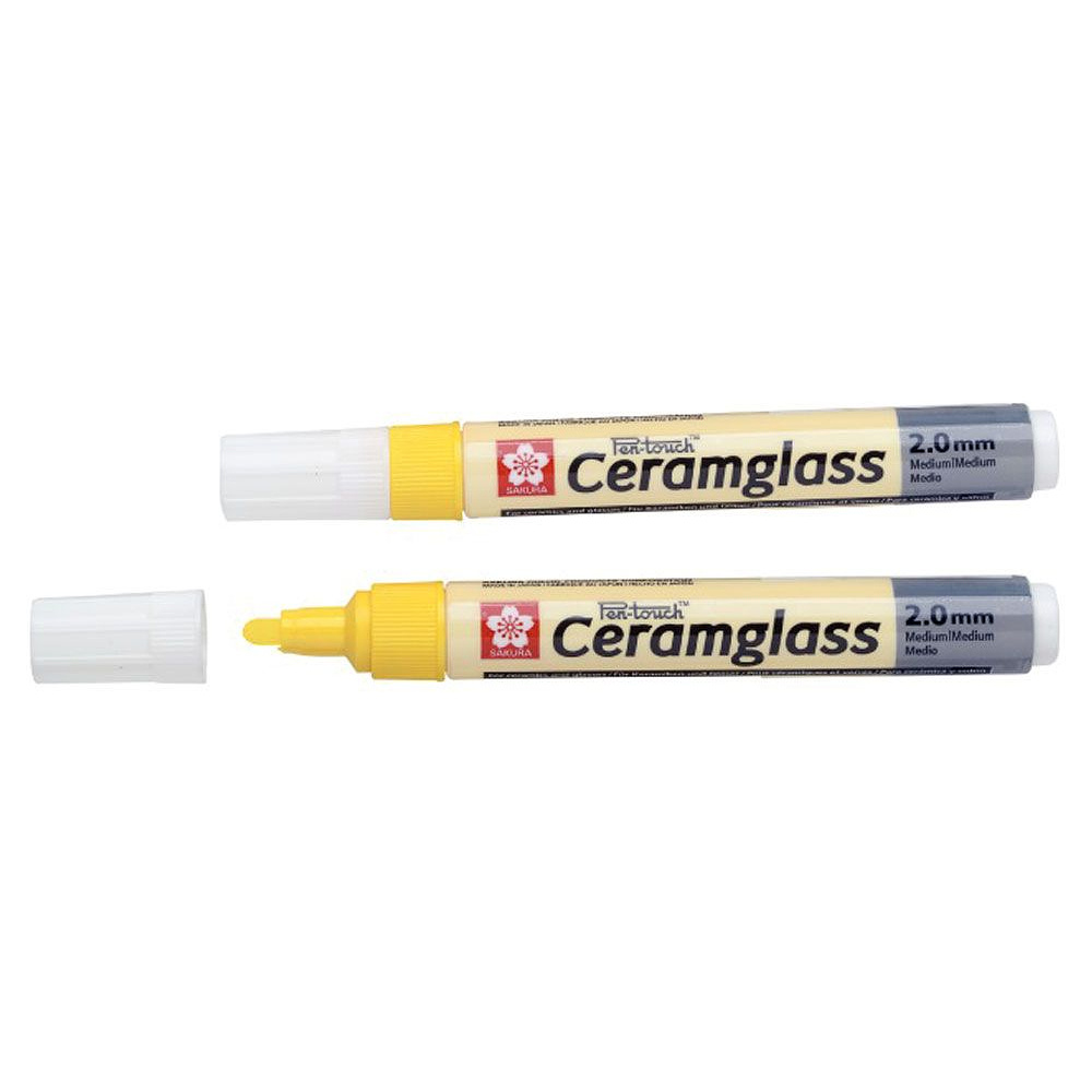 Маркер для стекла и керамики "Pen-Touch CeramGlass" Medium, 2 мм, желтый - 3