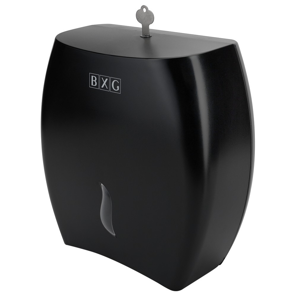 Диспенсер для туалетной бумаги в больших и средних рулонах BXG-PD-8002В, ABS-пластик, черный