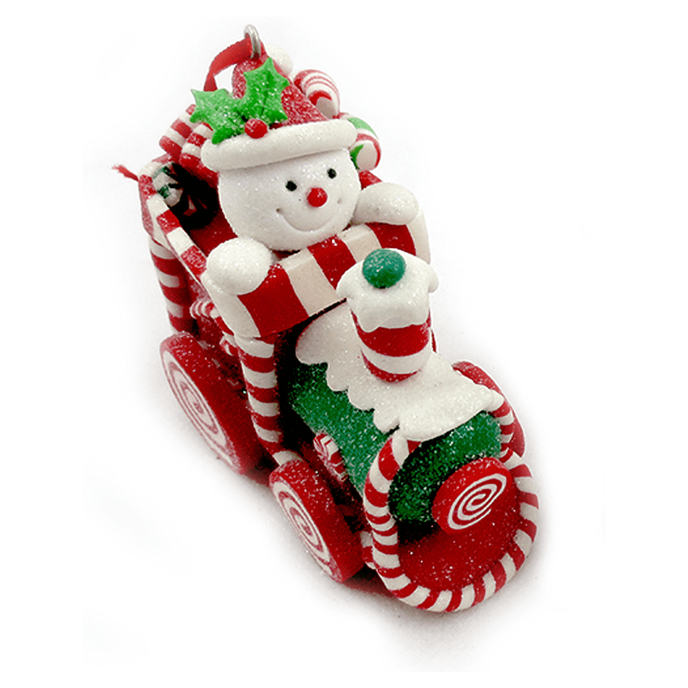 Украшение елочное "Рождественский паровозик", 8x4x8 см, разноцветный