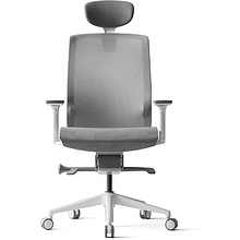 Кресло для руководителя BESTUHL "J15", сетка, пластик, серый