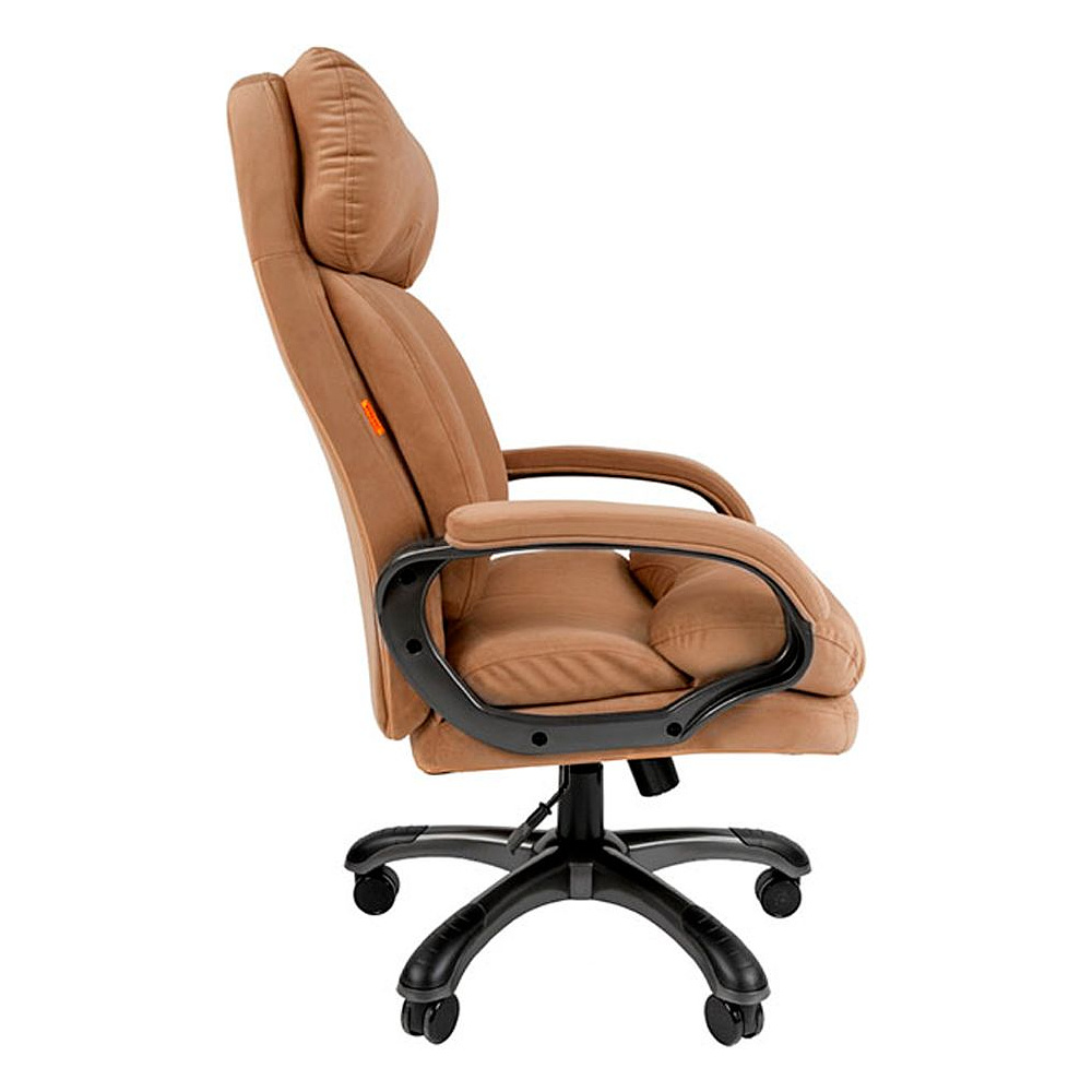 Кресло для руководителя "Chairman Home 505", велюр, пластик, бежевый - 3