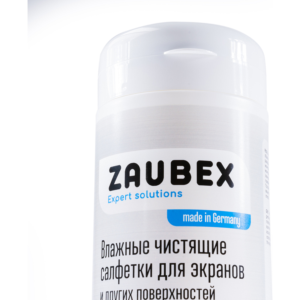 Салфетки чистящие универсальные "Zaubex" в тубе, 100 шт, безалкогольные - 2