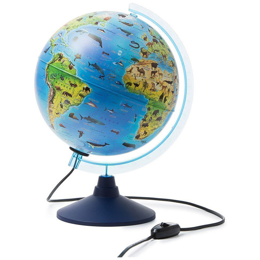 Глобус зоогеографический "Globen" с подсветкой + очки VR, 25 см
