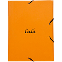 Папка на резинках "Rhodia", A4, 40 мм, картон, оранжевый