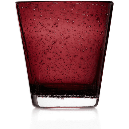 Стакан стеклянный "Burano", 330 мл, бордовый