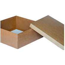 Коробка подарочная картонная, 26х25.5х10 см, крафт