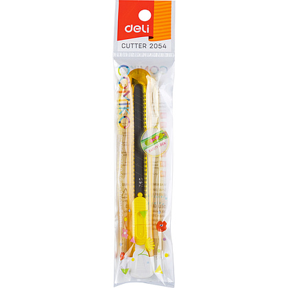 Нож для бумаги "Deli Comiko", 0.9 см, ассорти - 3