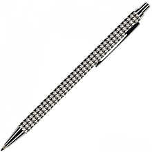 Ручка шариковая автоматическая "Felicita Black&White. Модный паттерн", 0.7 мм, белый, черный, стерж. синий