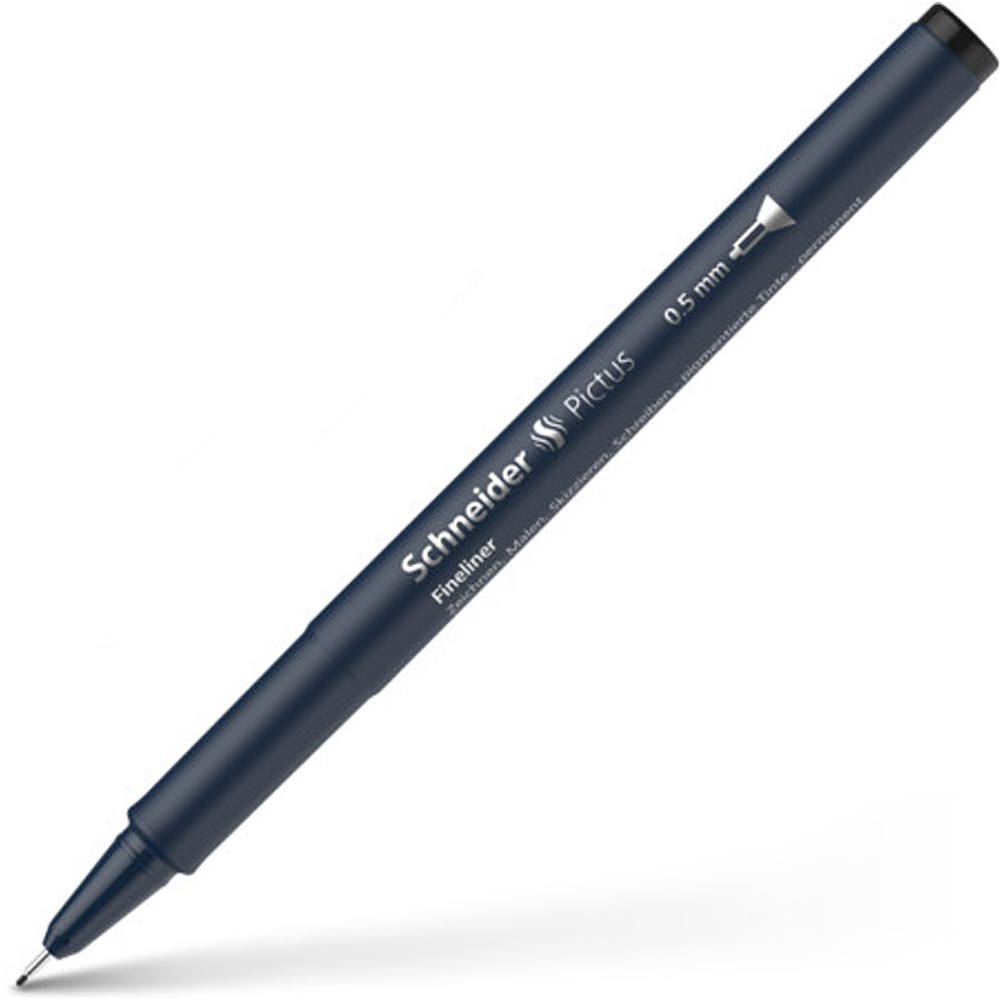 Ручка капиллярная "Schneider Fineliner Pictus", 0.5 мм, черный