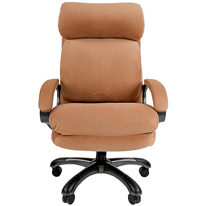 Кресло для руководителя "Chairman Home 505", велюр, пластик, бежевый - 2