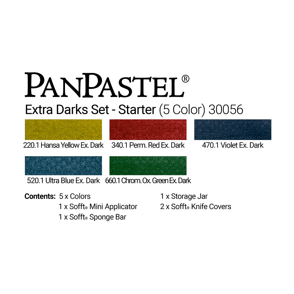 Ультрамягкая пастель "PanPastel Extra Dark", 5 цветов - 3