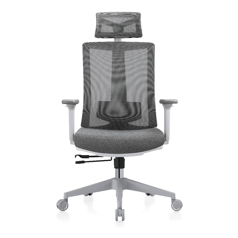 Кресло для руководителя EVOLUTION "ERGO BLISS", ткань, сетка, пластик, серый - 2