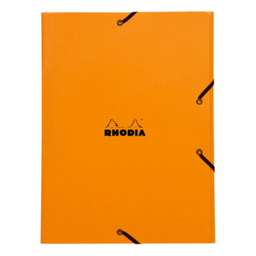 Папка на резинках "Rhodia", A4, 40 мм, картон, оранжевый