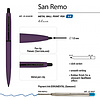 Ручка шариковая автоматическая "San Remo", 1.0 мм, фиолетовый, черный, стерж. синий - 3