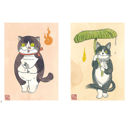 Книга "Коты-ёкаи, лисы-кицунэ и демоны в человеческом обличье. Иллюстрированный бестиарий японского фольклора", Аяко Исигуро - 2