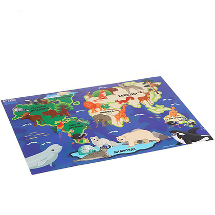 Настольное покрытие для лепки "Карта мира", разноцветный - 2