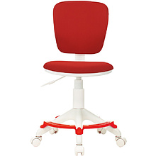 Кресло детское Бюрократ "CH-W204/F", ткань, пластик, красный