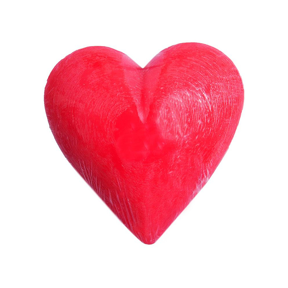 Свеча декоративная "Сердце большое", красный