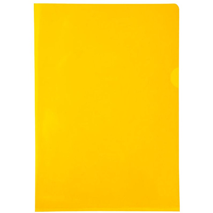 Папка-уголок "Exacompta", А4, 130 мк, ПВХ, прозрачный, желтый
