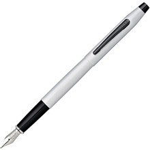 Ручка перьевая "Cross Classic Century Brushed Chrome", M, серебристый, черный, патрон черный