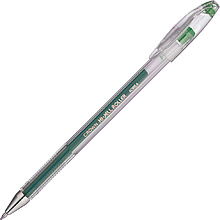 Ручка гелевая "Hi-Jell", 0,5 мм, прозрачный, стерж. зеленый
