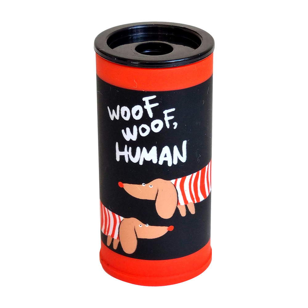 Точилка "Hey human собаки", 1 отверстие, с контейнером