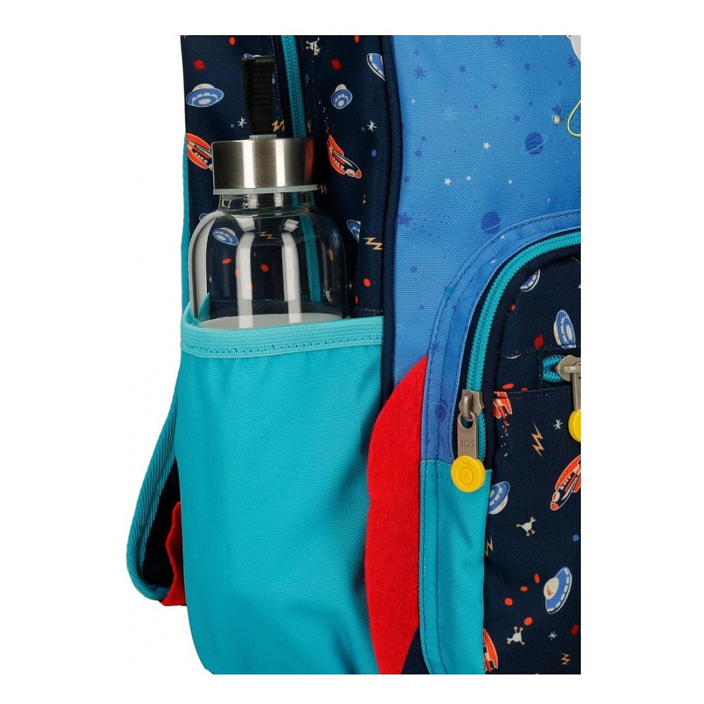 Рюкзак "Outer space" на колесиках, телескопическая ручка, разноцветный - 4