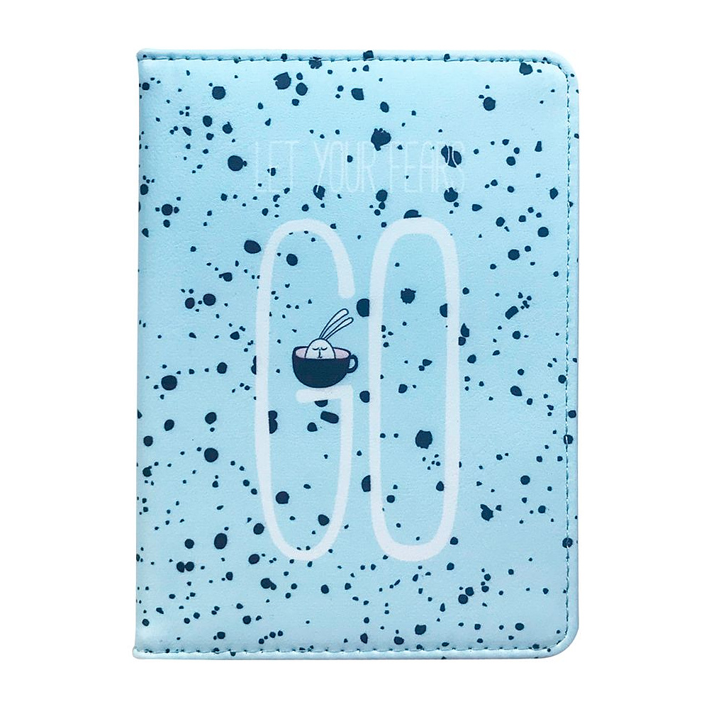 Обложка для паспорта "Bunny точки", голубой
