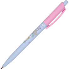 Ручка шариковая автоматическая "HappyClick. Sweet Animals. Ламы в облачках", 0.5 мм, голубой, розовый, стерж. синий