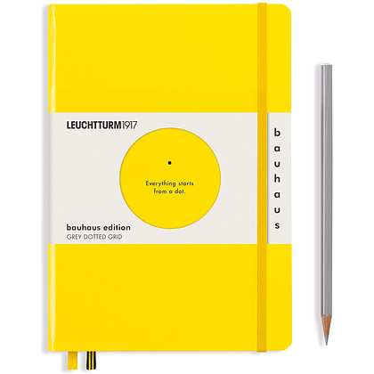 Блокнот "Leuchtturm1917. Bauhaus Edition", А5, 125 листов, точка, лимонный