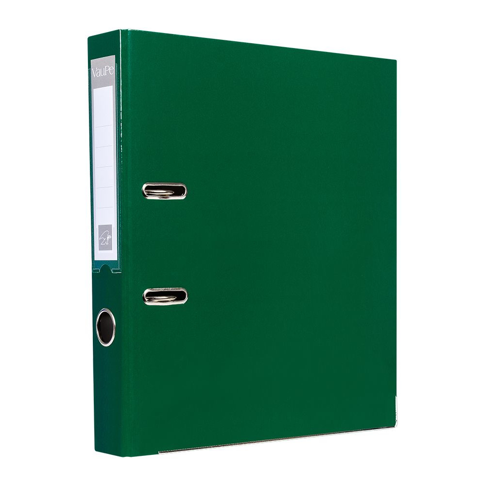 Папка-регистратор "VauPe", А4, 50 мм, ламинированный картон, зеленый