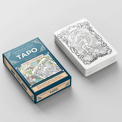 Карты "Таро". Набор карт для раскрашивания (сине-бежевый) - 2