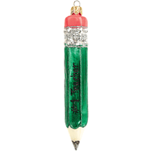 Украшение елочное "Pencil", 11 см, стекло, зеленый